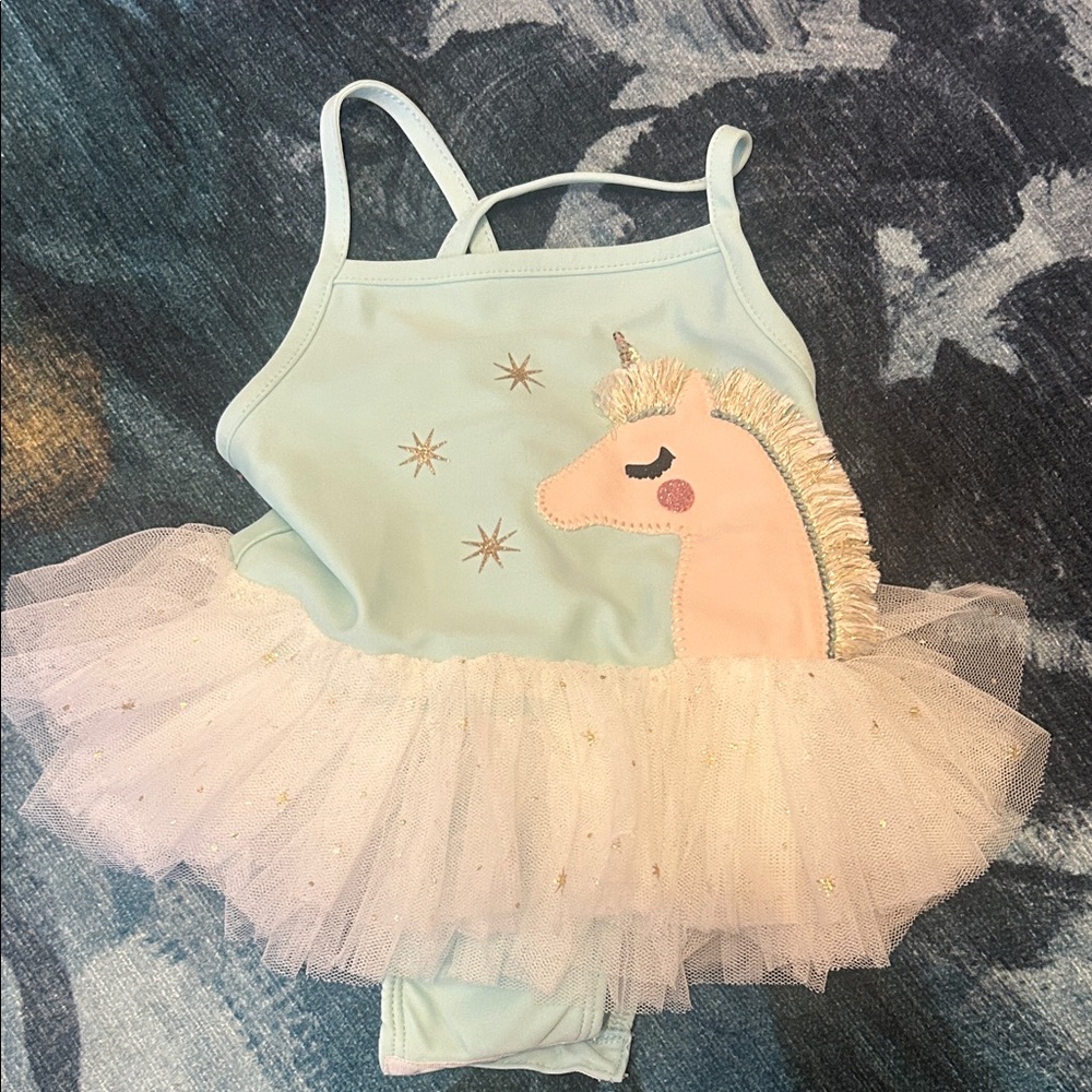 Mud Pie Mint Unicorn Tutu One Piece